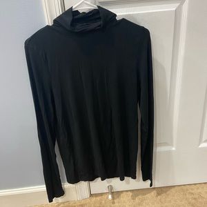 black cotton turtleneck